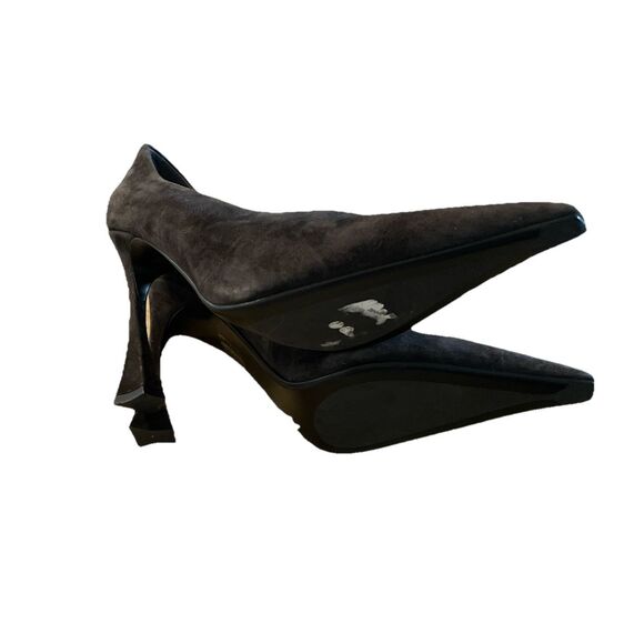 New Jeffrey Campbell Hints High Heel Pump Espresso Suede Pointed Stiletto Sz 9 - Picture 9 of 9